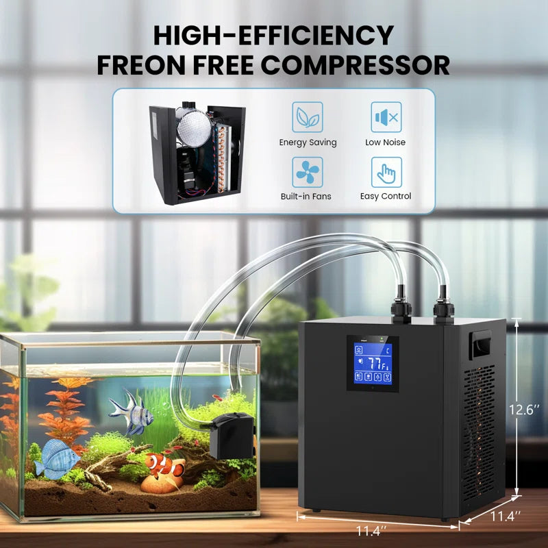 42/79 Gal Aquarium Chiller, 1/10&1/3 HP Fish Tank Water Chiller with Quiet Design Compressor, Refrigerator