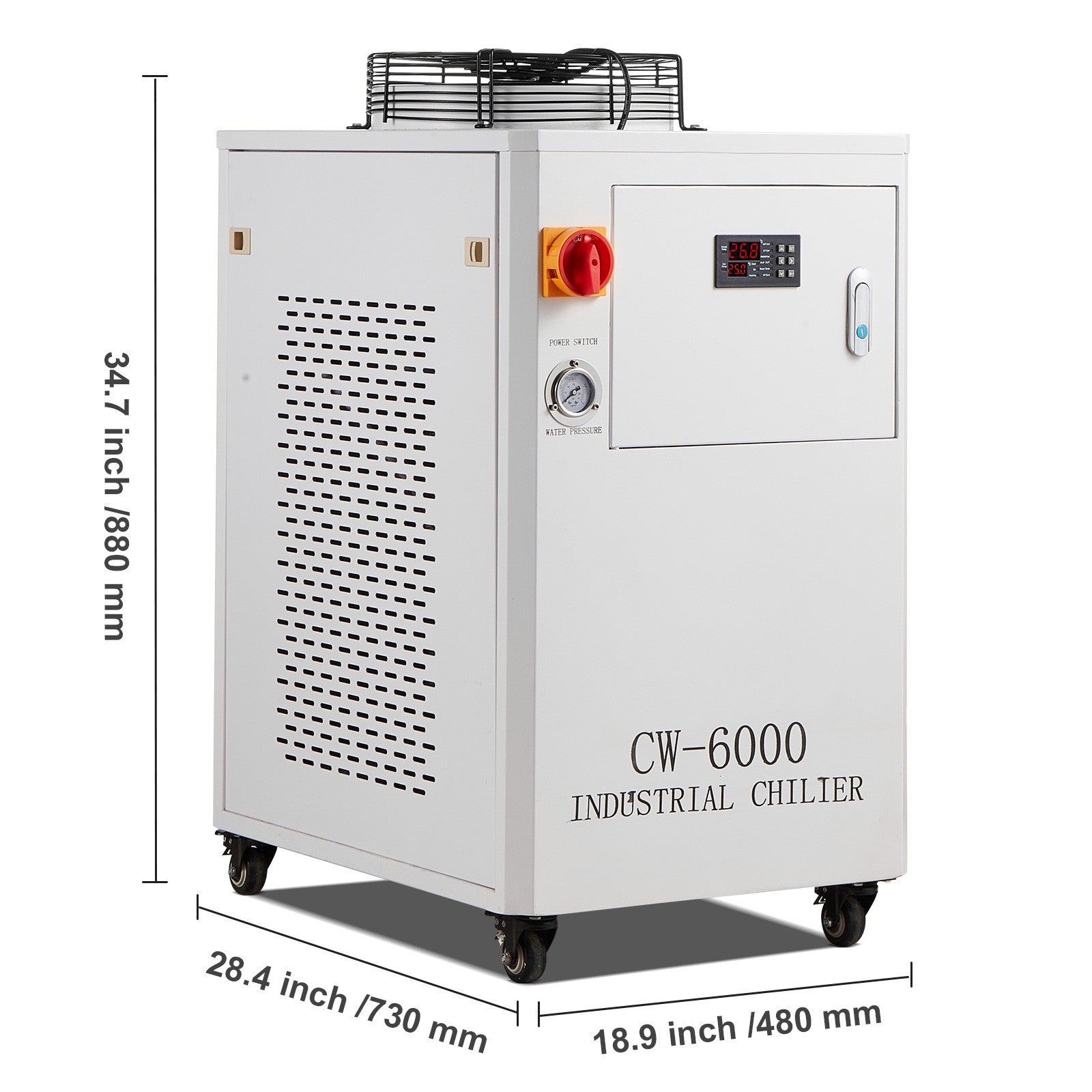 Industrial Water Cooling System CW-6000 15L 65L/Min Laser Cooler with Compressor
