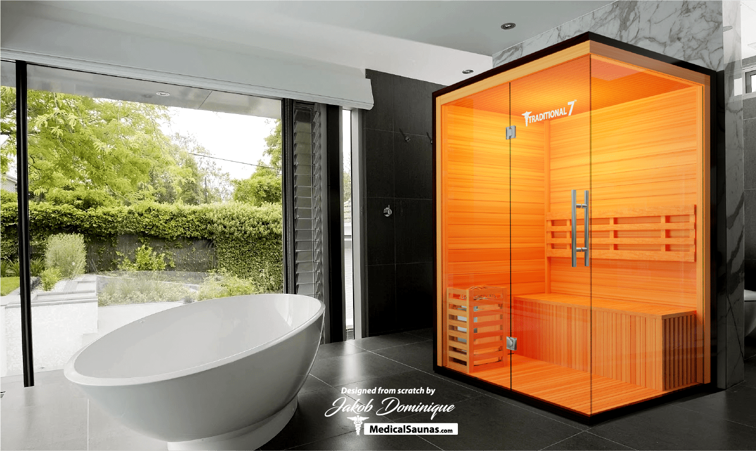 3-Person Home Steam Sauna — Traditional 7