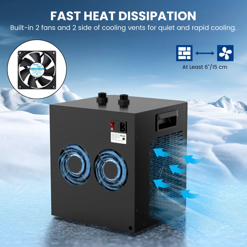 42/79 Gal Aquarium Chiller, 1/10&1/3 HP Fish Tank Water Chiller with Quiet Design Compressor, Refrigerator