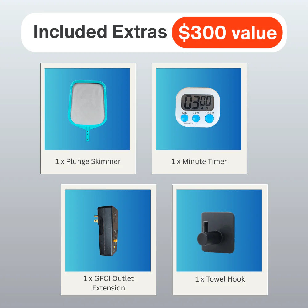 All-In-One residential cold plunge dimensions and specifications overview