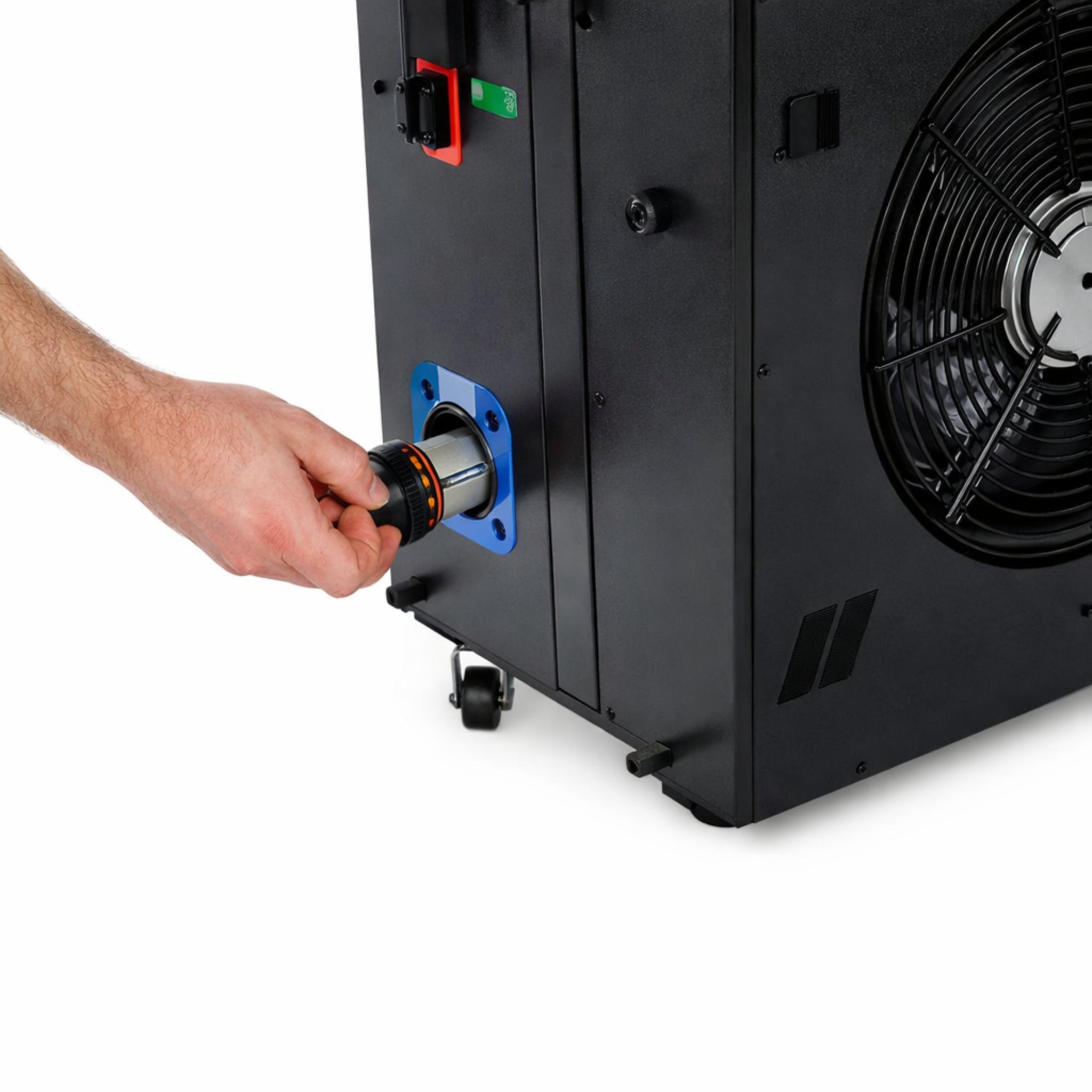 Inergize Elite cold plunge digital control panel showing temperature and filtration settings