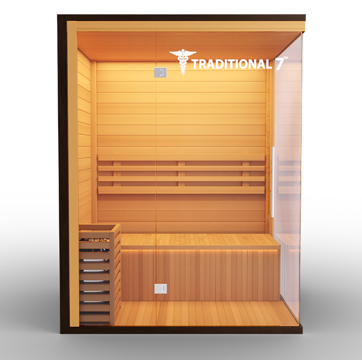 3-Person Home Steam Sauna — Traditional 7