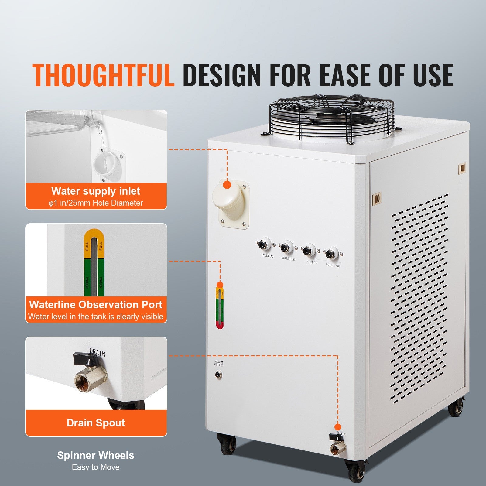 Industrial Water Cooling System CW-6000 15L 65L/Min Laser Cooler with Compressor