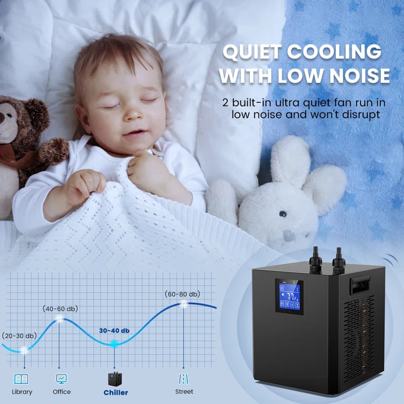 42/79 Gal Aquarium Chiller, 1/10&1/3 HP Fish Tank Water Chiller with Quiet Design Compressor, Refrigerator