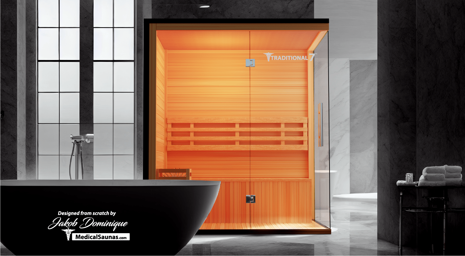 3-Person Home Steam Sauna — Traditional 7